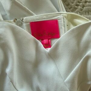 Lilly Pulitzer 2024 White Strapless Dress skort jumpsuit dress size 2